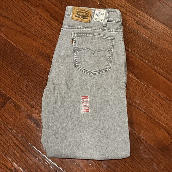 Vtg Levi’s Men’s 540 Flex Denim Grey Gray Jeans 36x32 Acid Wash Brown Tab NEW - Picture 1 of 11